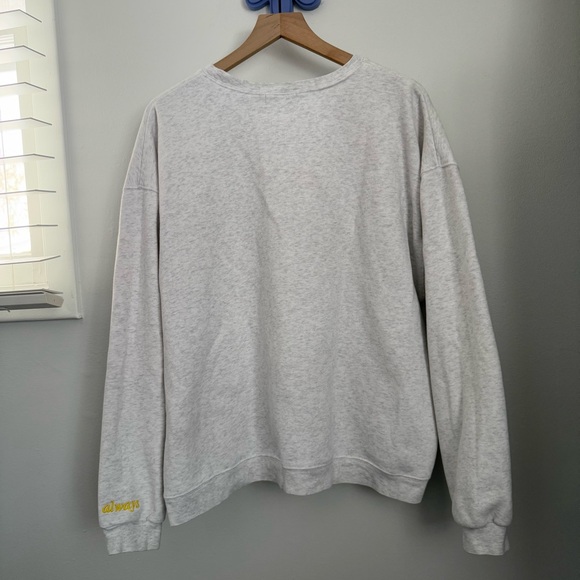 Mayfair One Size Empathy Sweatshirt Grey Lounge Comfy Minimal Embroidered - Picture 5 of 8